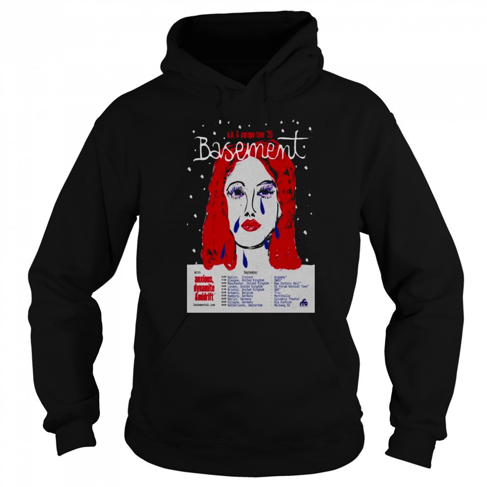 Basement UK & Europe Tour 2025 with Anxious Dynamite & Midriff t-shirt Sweatshirt