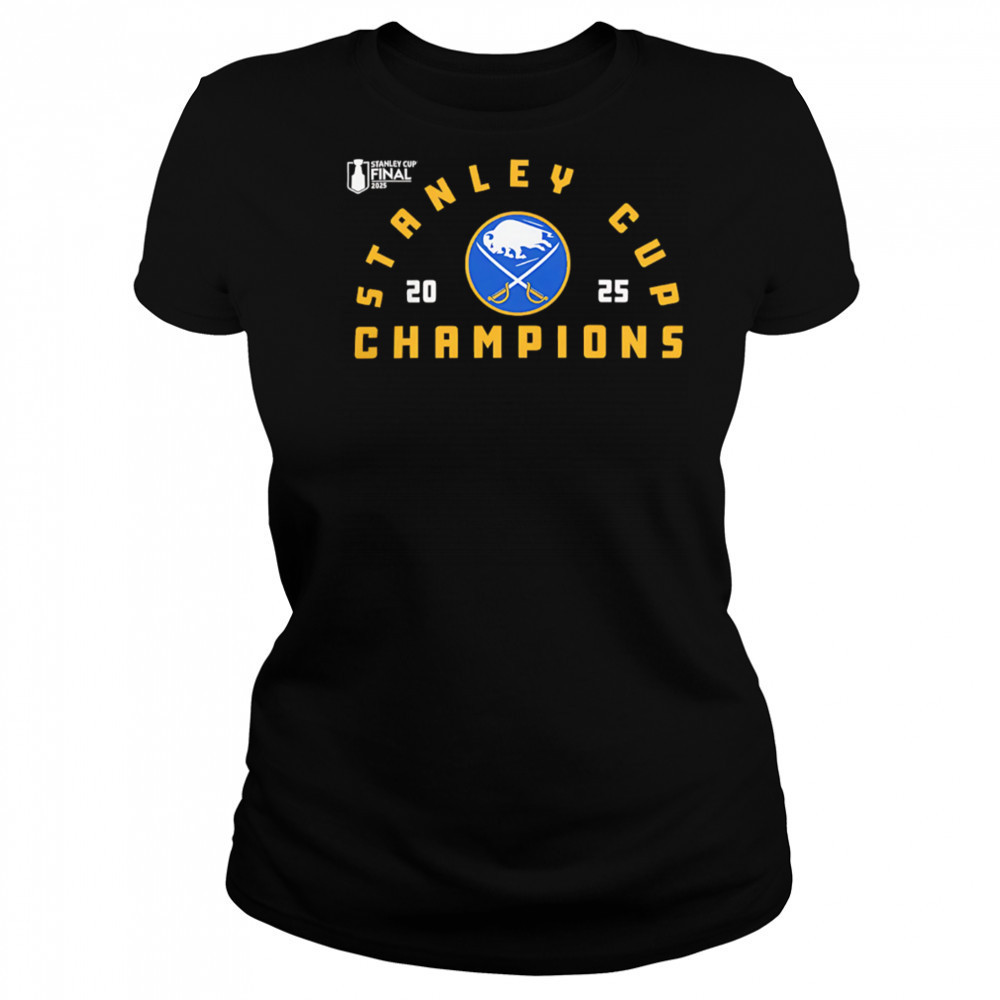 Buffalo Sabres Black 2025 Stanley Cup Champions shirt Women's T-shirt