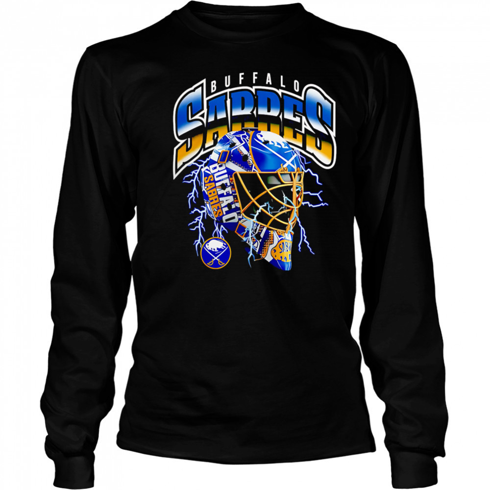 Buffalo Sabres Crease Lightning helmet shirt Long Sleeved