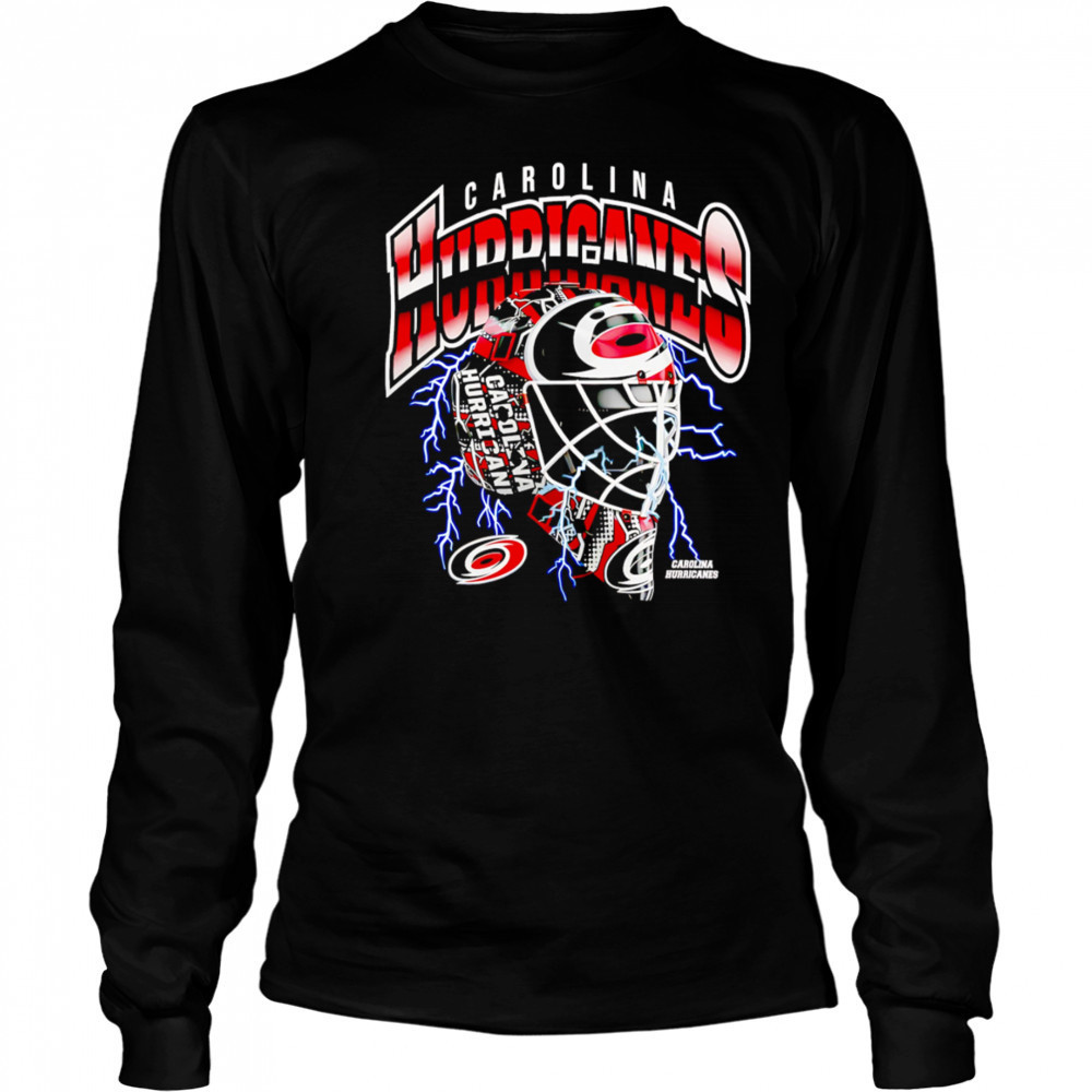 Carolina Hurricanes Crease Lightning helmet shirt Long Sleeved