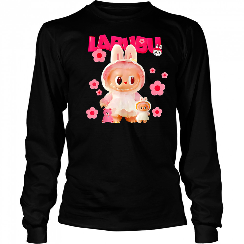Cute Labubu The Monsters Pink Lover shirt Long Sleeved