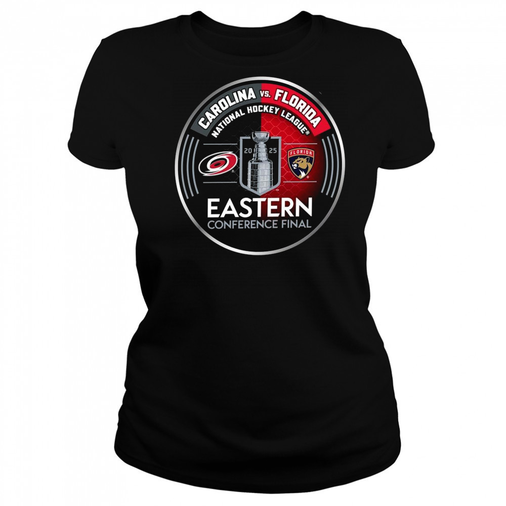 Florida Panthers vs. Carolina Hurricanes 2025 Eastern Conference Final Logo Shirt Women's T-shirt