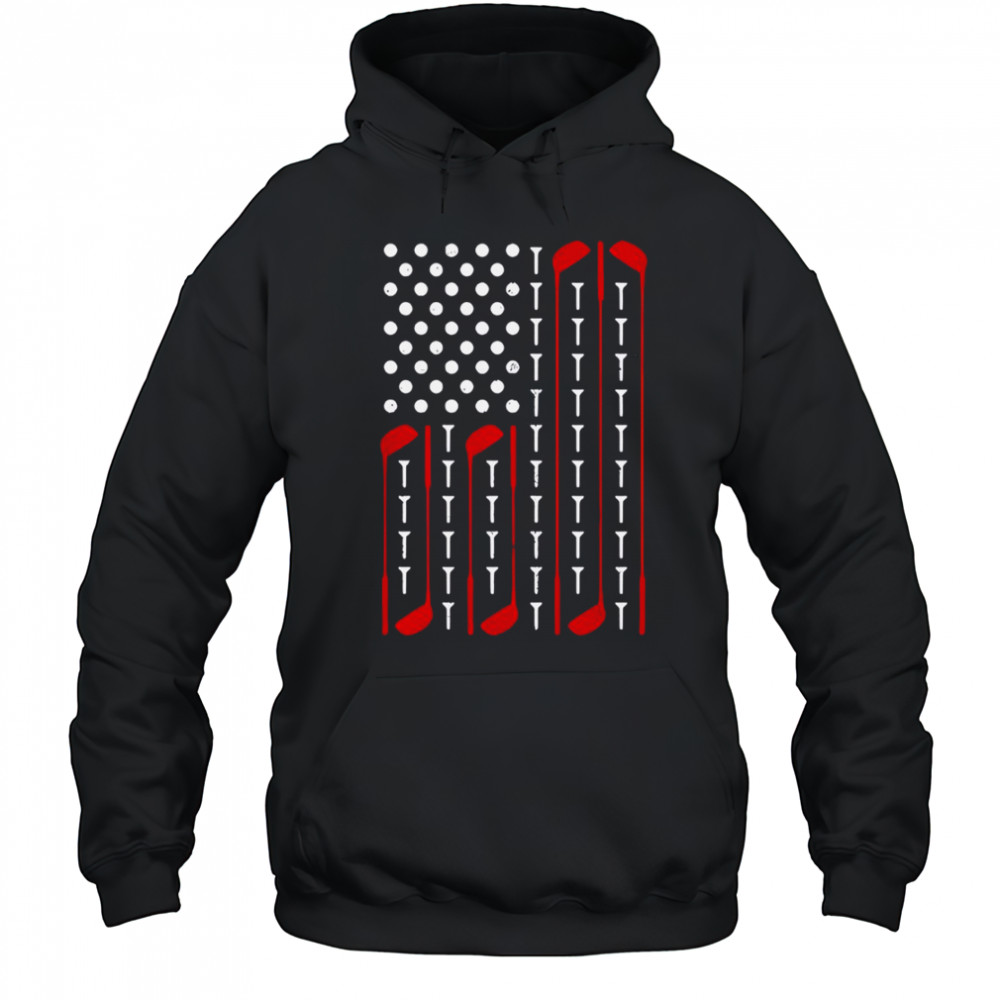 Golf American Flag T-Shirt Hoodie