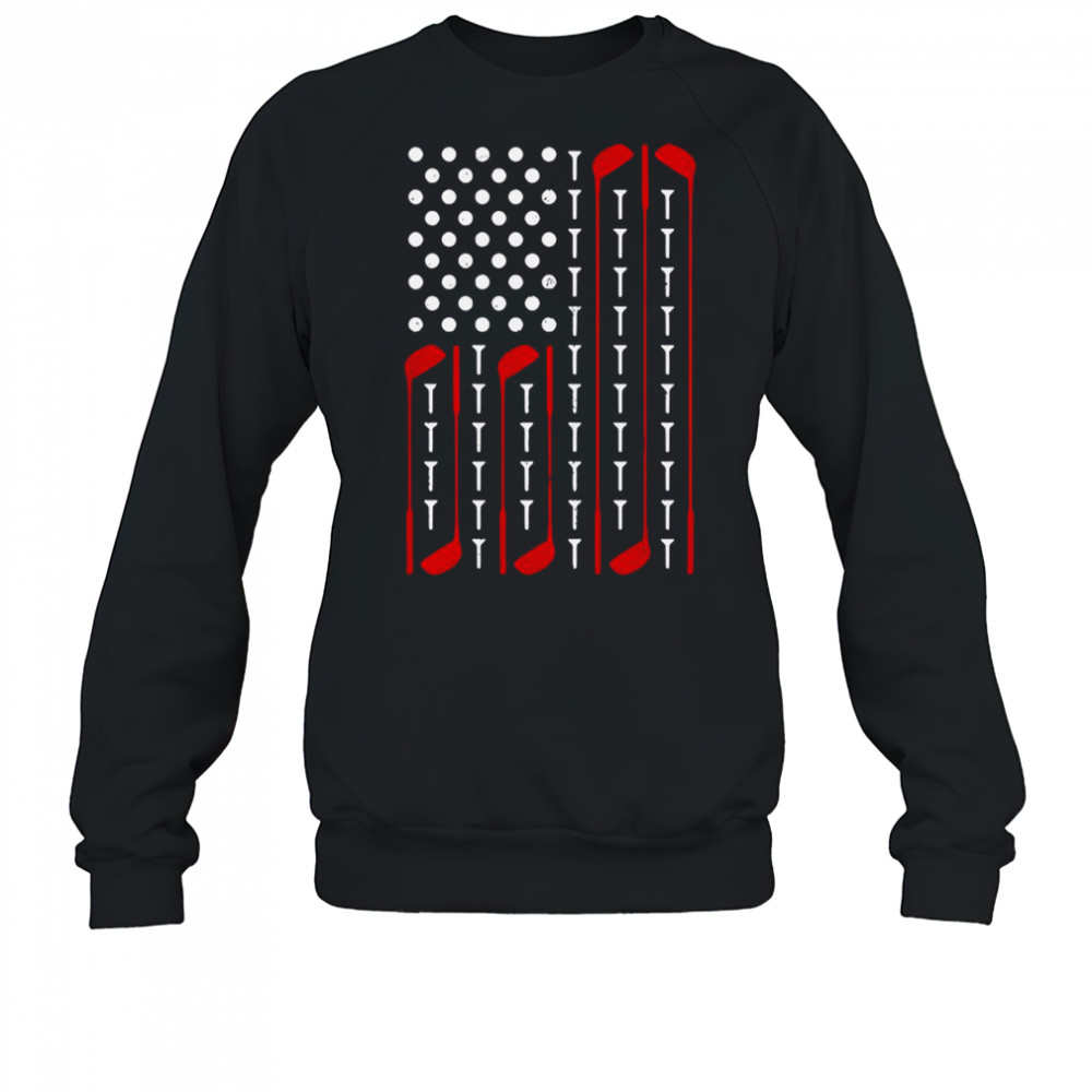 Golf American Flag T-Shirt Sweatshirt