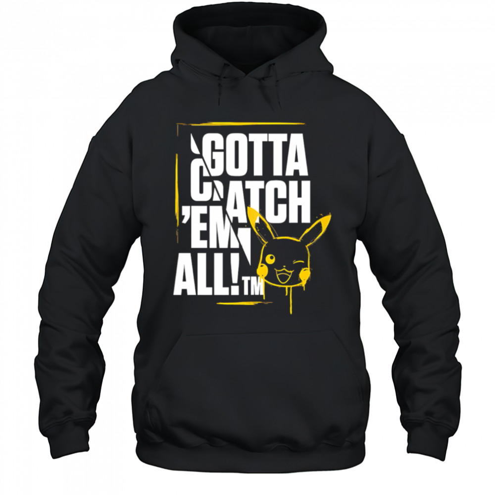 Gotta Catch Em All Pikachu Art Cropped Graphic shirt Hoodie