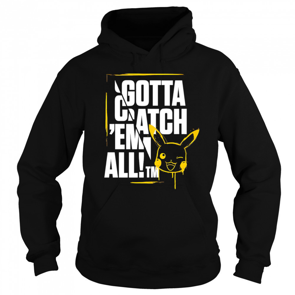 Gotta Catch Em All Pikachu Art Cropped Graphic shirt Sweatshirt
