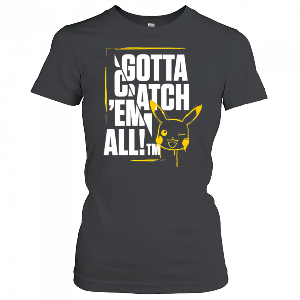 Gotta Catch Em All Pikachu Art Cropped Graphic shirt Women's T-shirt
