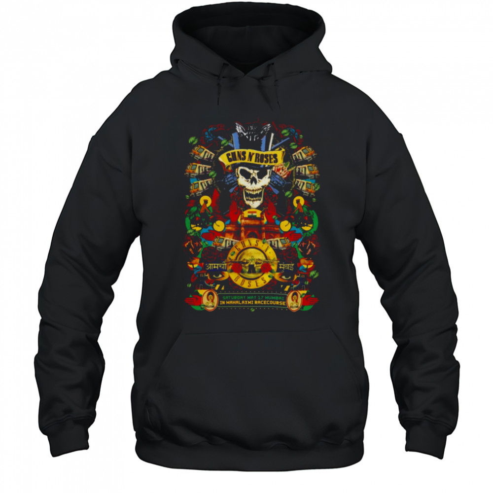 Guns N Roses In Mumbai Maharashtra India Concert Poster At Mahalaxmi Race Course On Saturday May 17 2025 T Shirt Hoodie