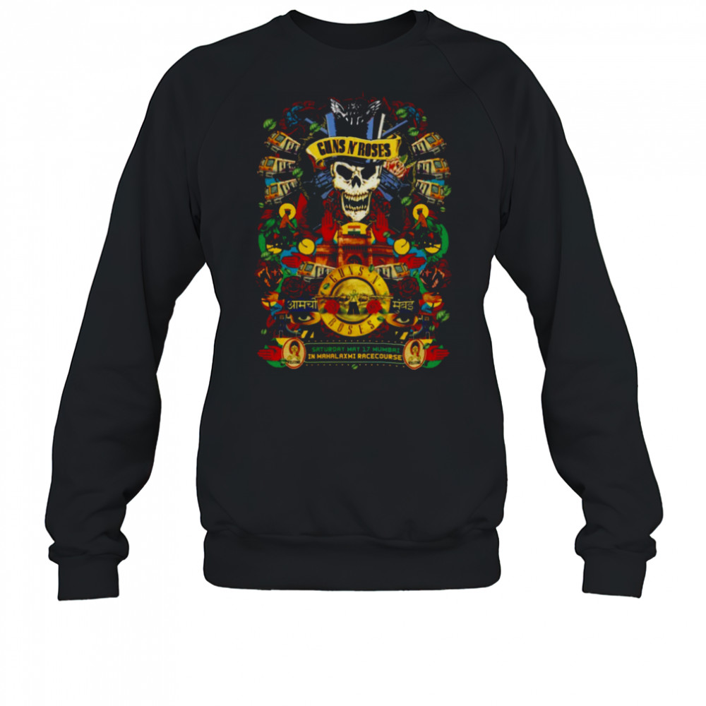 Guns N Roses In Mumbai Maharashtra India Concert Poster At Mahalaxmi Race Course On Saturday May 17 2025 T Shirt Sweatshirt