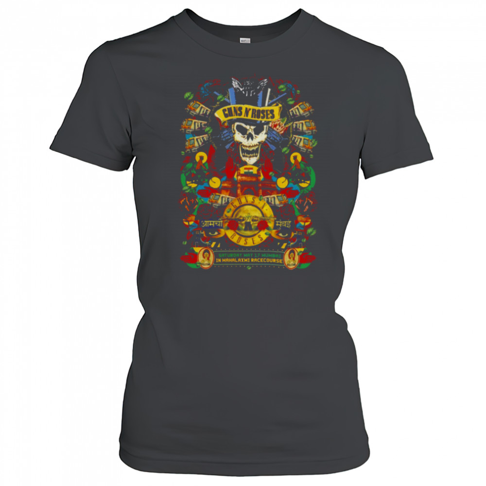 Guns N Roses In Mumbai Maharashtra India Concert Poster At Mahalaxmi Race Course On Saturday May 17 2025 T Shirt Women's T-shirt