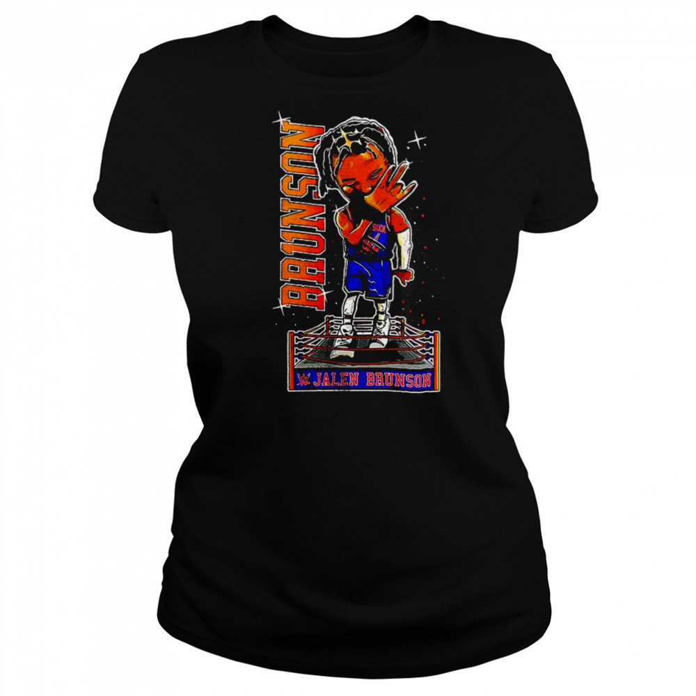 Jalen Brunson WWE cartoon shirt Women's T-shirt