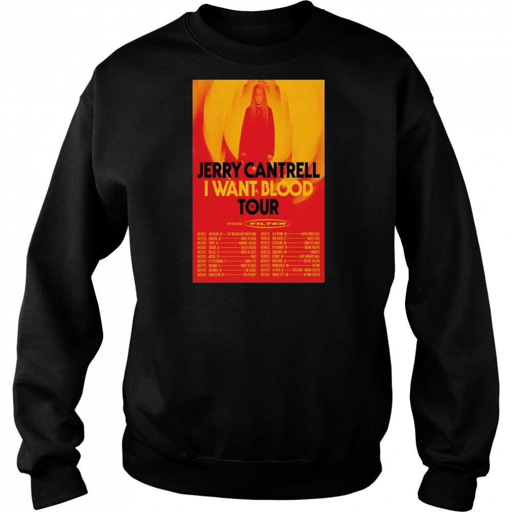 Jerry Cantrell I Want Blood Tour 2025 t-shirt Hoodie