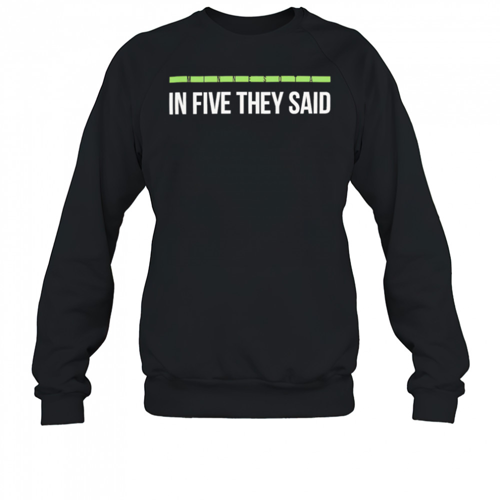 Minnesota Timberwolves In Five They Said NBA Playoff 2025 shirt Sweatshirt