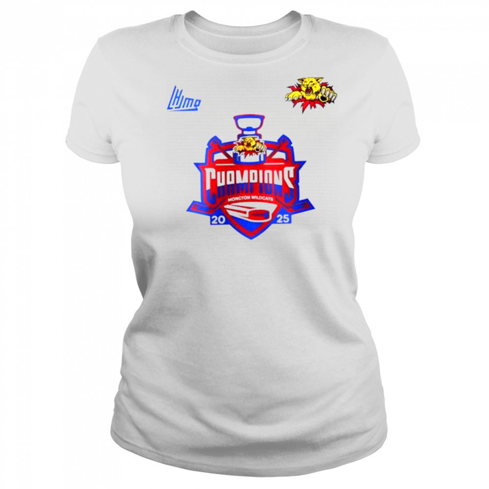 Moncton Wildcats Quebec Maritimes Junior Hockey League Champions 2025 shirt Women's T-shirt