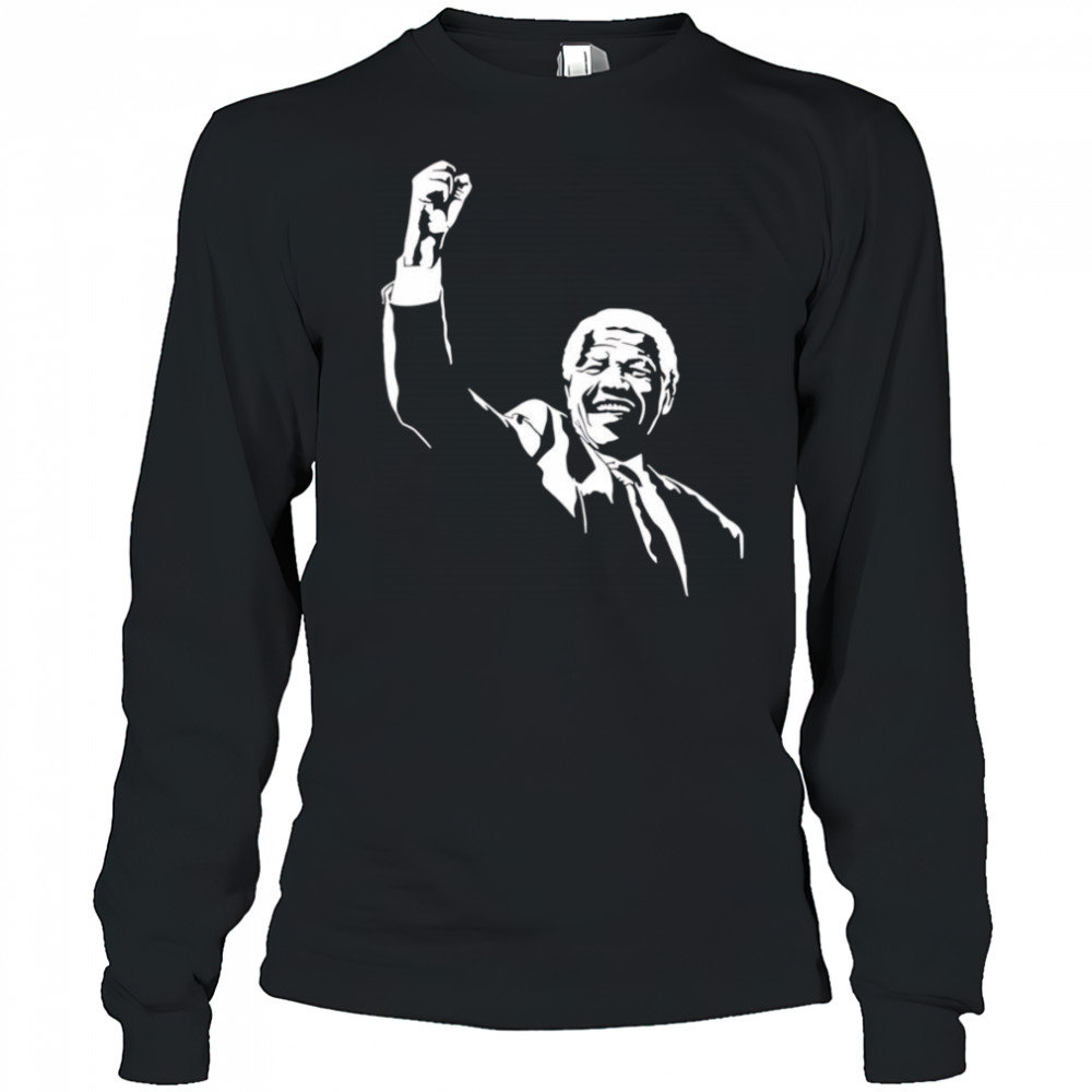 Nelson Mandela raise hand shirt Long Sleeved