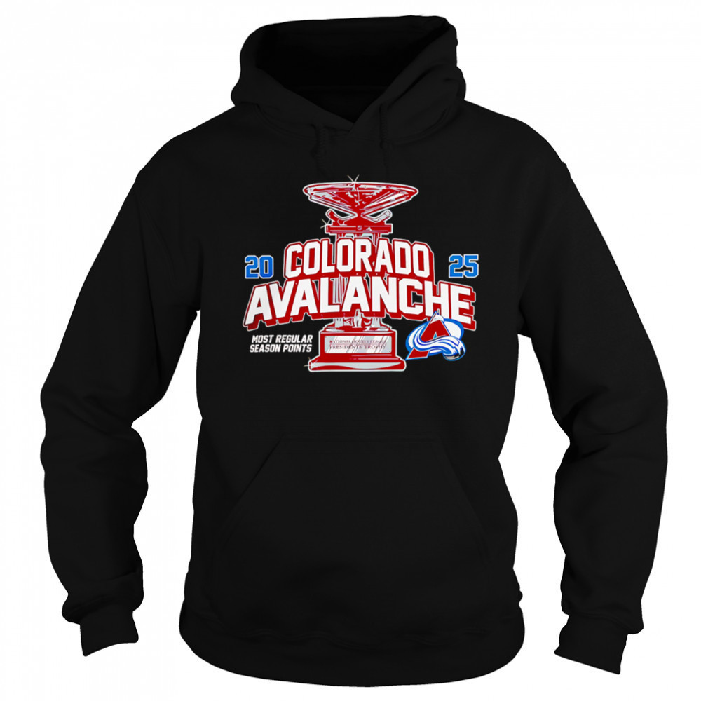 NHL 2025 Presidents Shirt Colorado Avalanche 2025 Presidents Trophy Winner shirt Sweatshirt