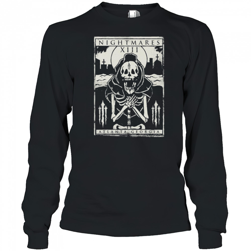Nightmares Atlanta Georgia Skeleton T-shirt Long Sleeved