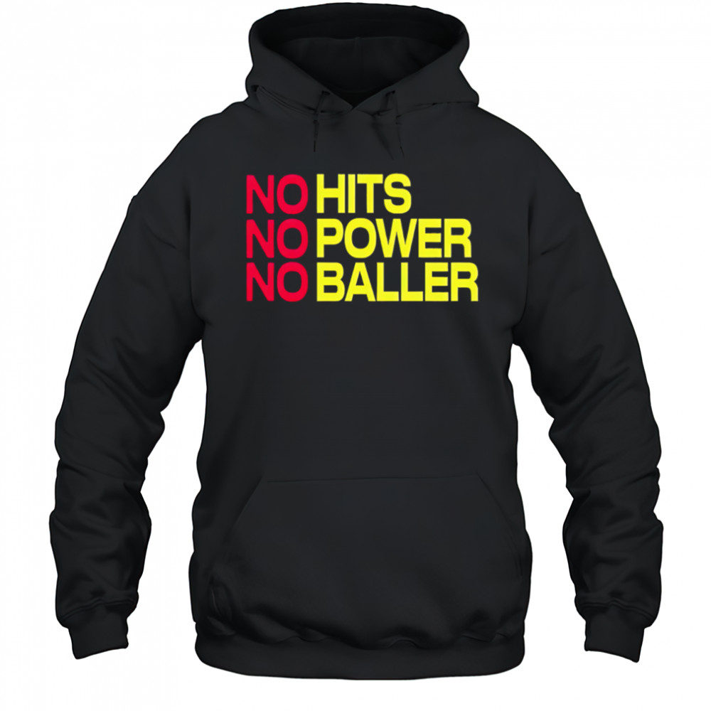 No Hits No Power No Baller shirt Hoodie