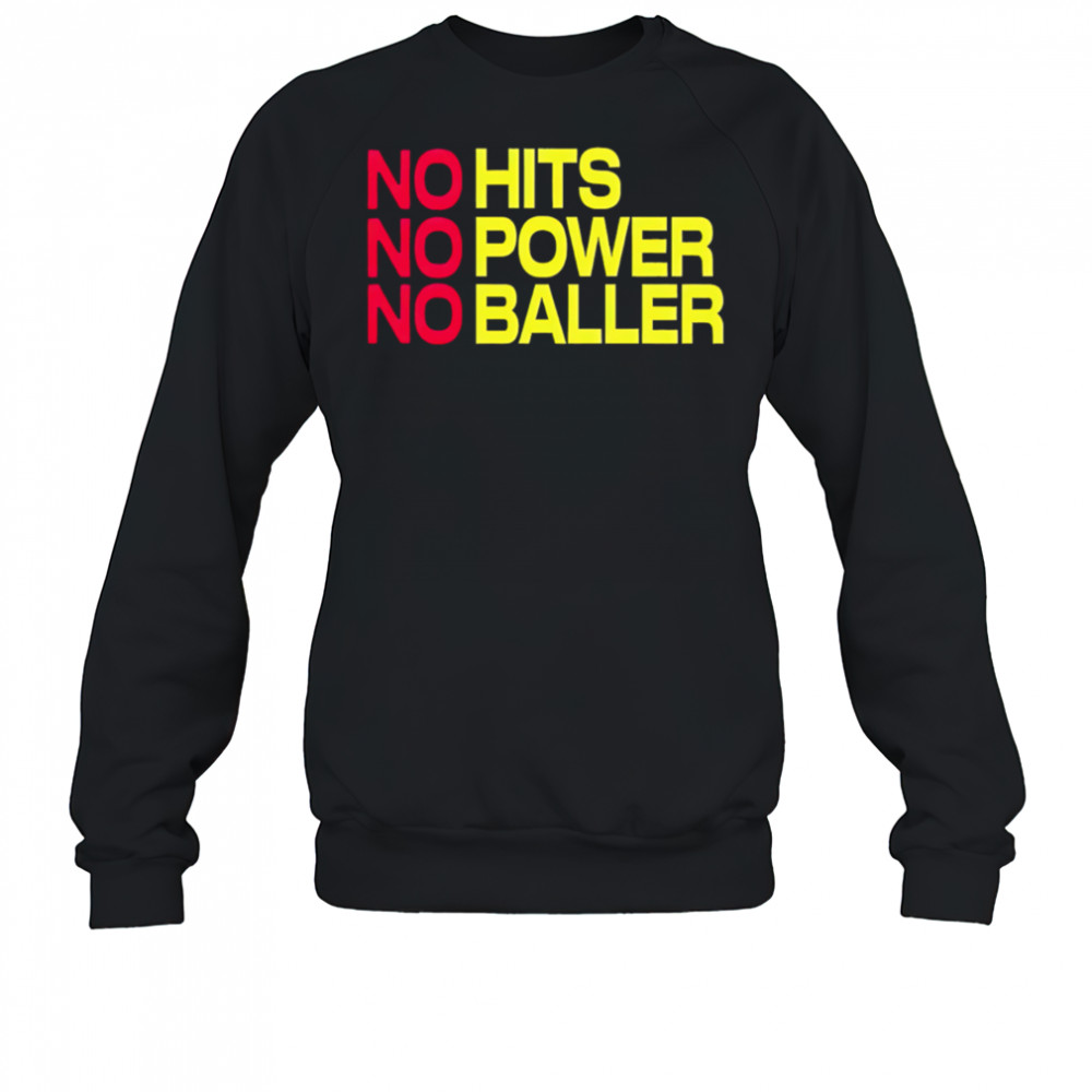 No Hits No Power No Baller shirt Sweatshirt