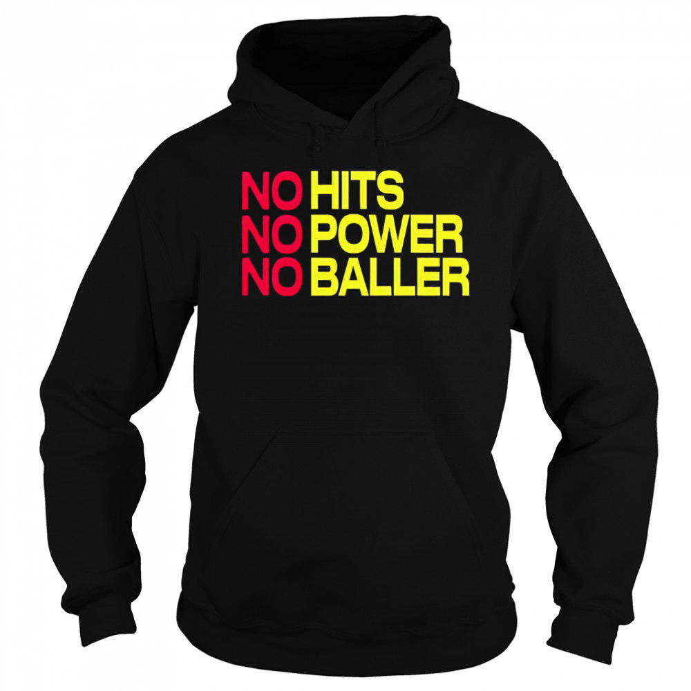 No Hits No Power No Baller shirt Sweatshirt