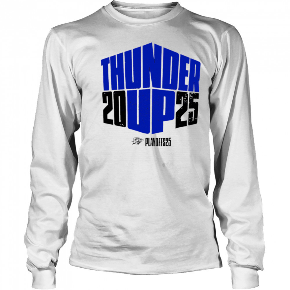 OKC Thunder Up 2025 playoff vintage classic shirt Long Sleeved