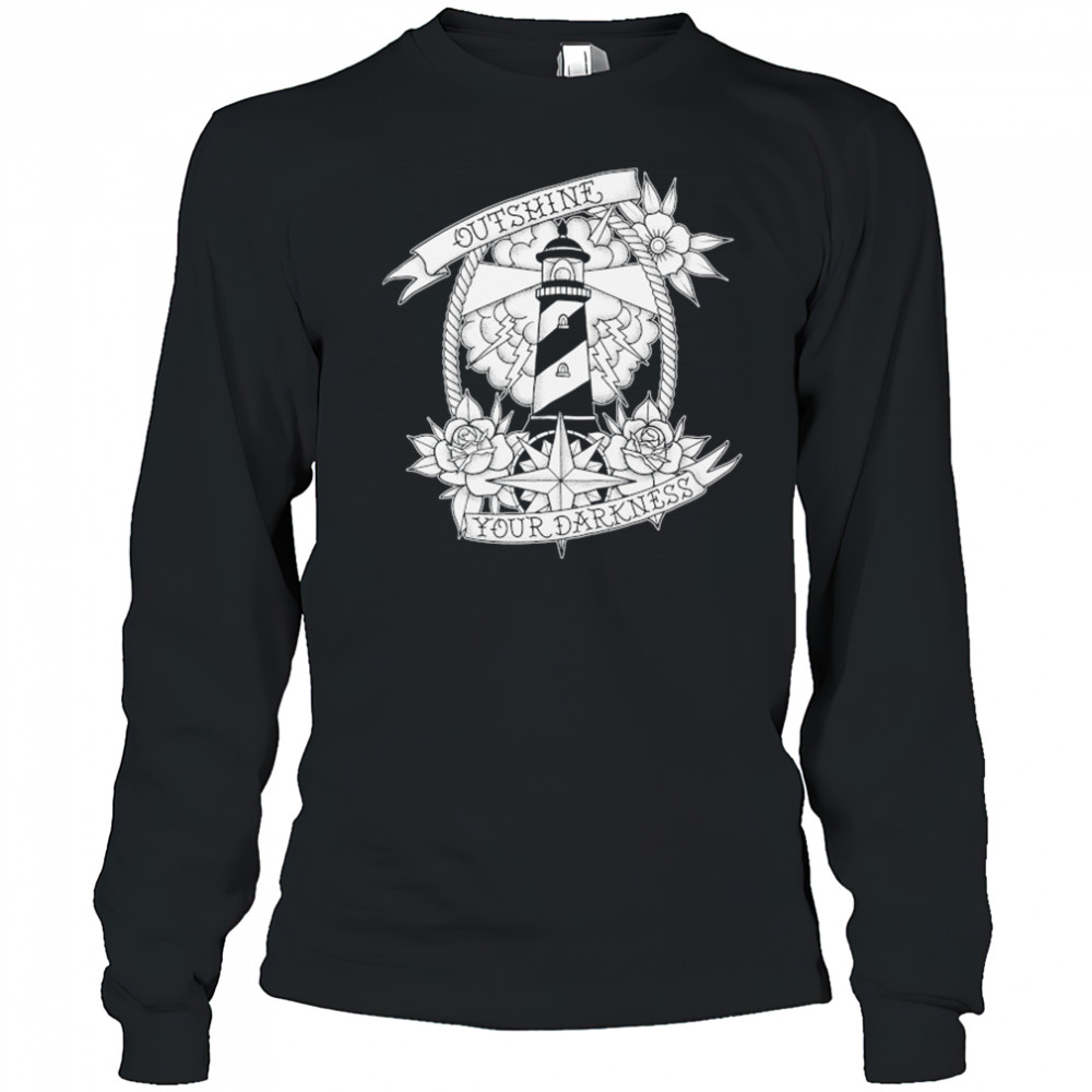 Outshine Your Darkness Rose T-shirt Long Sleeved