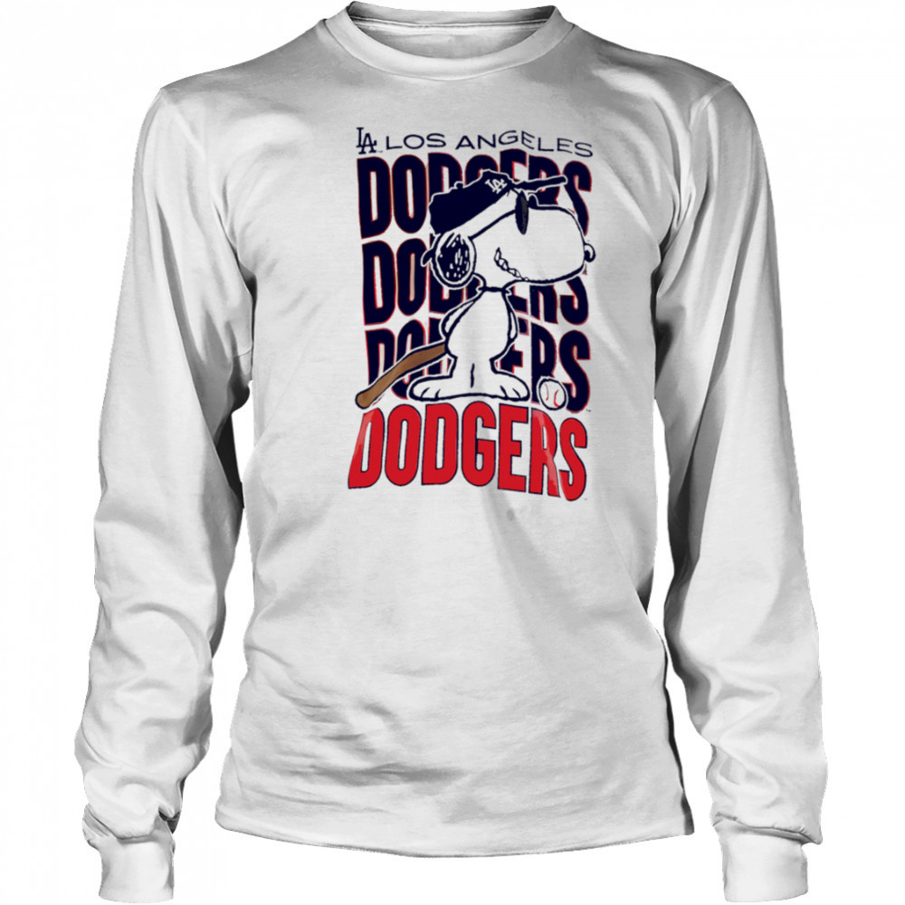 Peanuts Los Angeles Dodgers repeat shirt Long Sleeved
