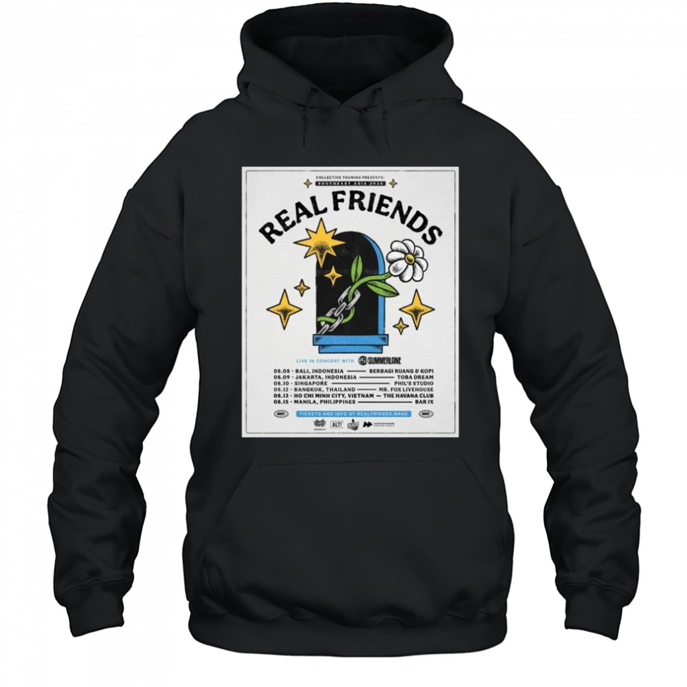 Real Friends Collective Touring Presents Southeast Asia 2025 with Summerlane t-shirt Hoodie