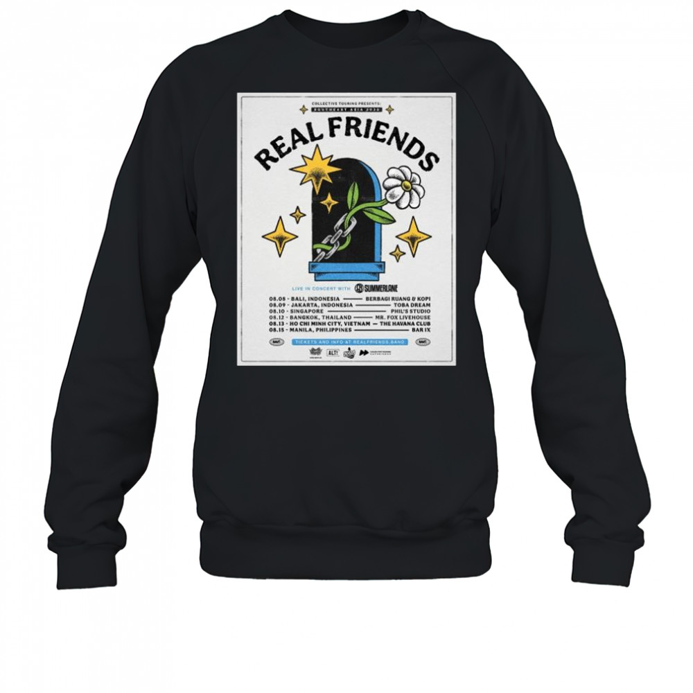 Real Friends Collective Touring Presents Southeast Asia 2025 with Summerlane t-shirt Sweatshirt