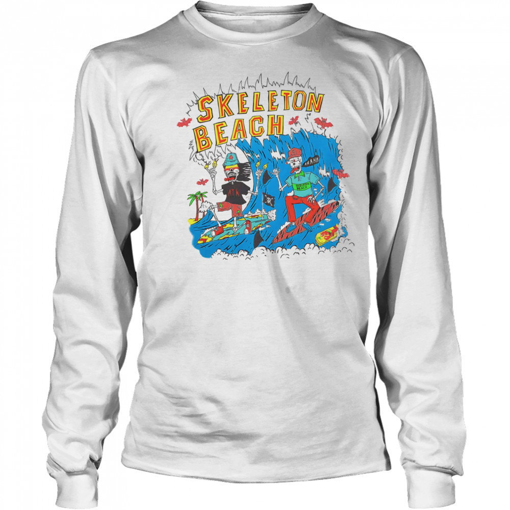 Skeleton beach shirt Long Sleeved