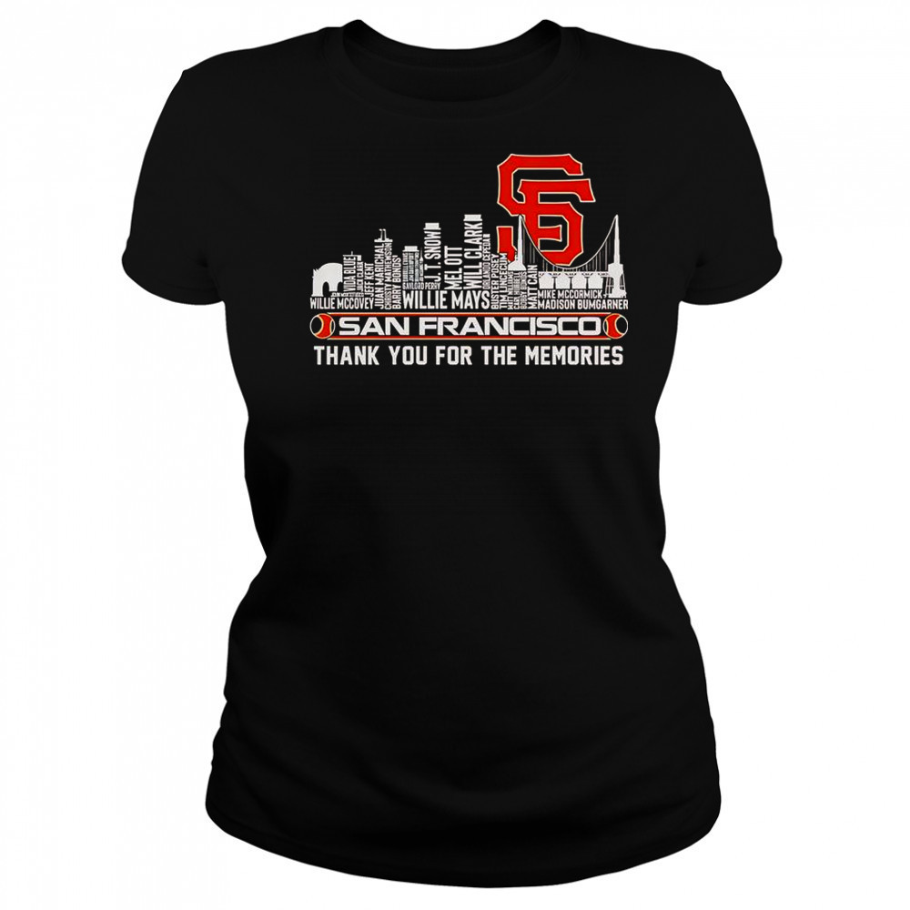 Skyline Name San Francisco Giants Thank You For The Memories T-Shirt Women's T-shirt