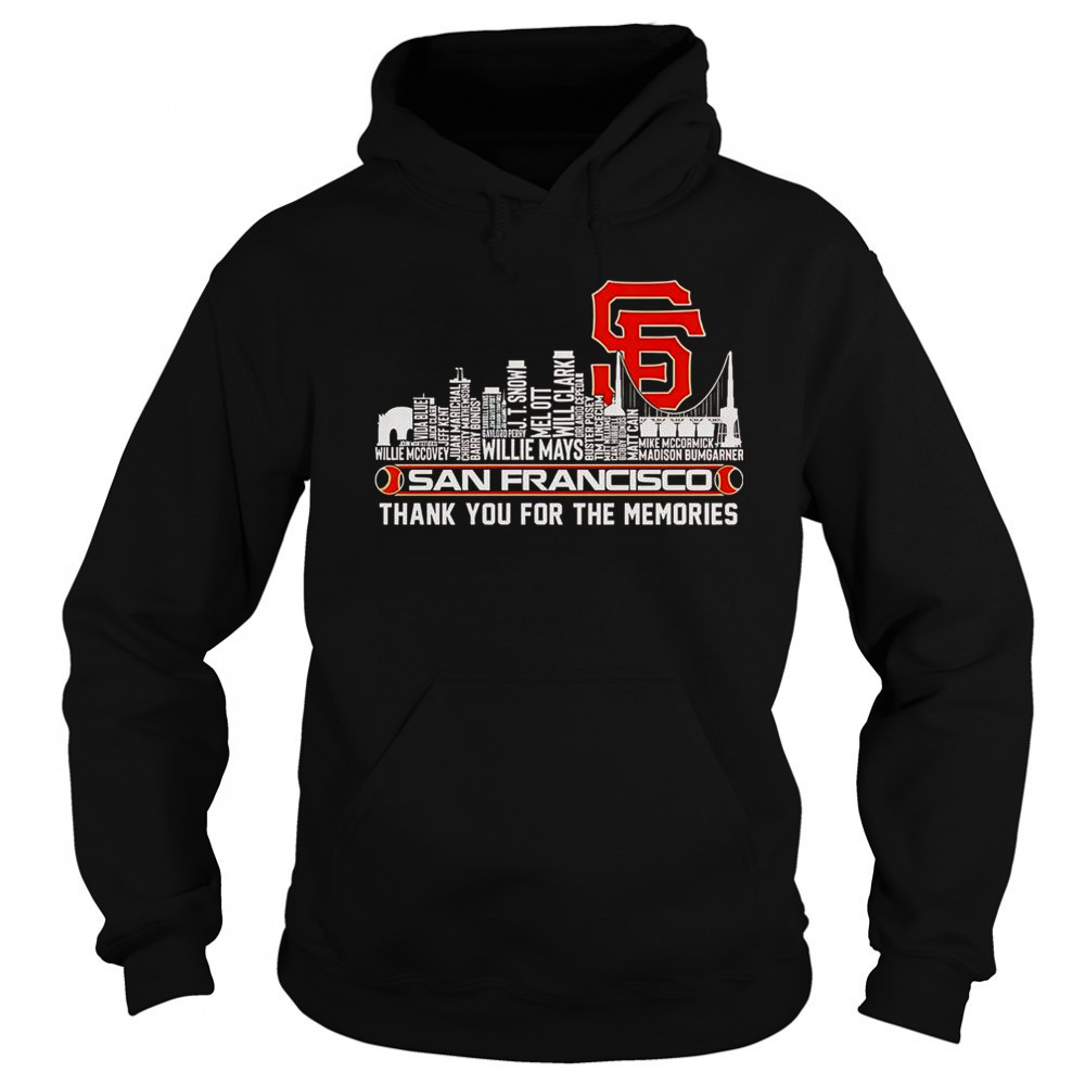 Skyline Name San Francisco Giants Thank You For The Memories T-Shirt Sweatshirt