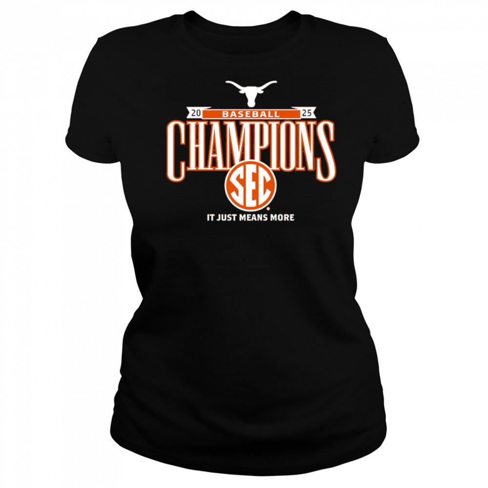 Texas Longhorns Baseball Regular Season Southeastern Conference Champions 2025 Baseball shirt Women's T-shirt
