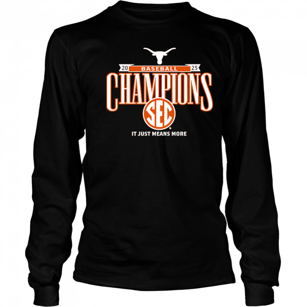 Texas Longhorns Baseball Regular Season Southeastern Conference Champions 2025 Baseball shirt Long Sleeved