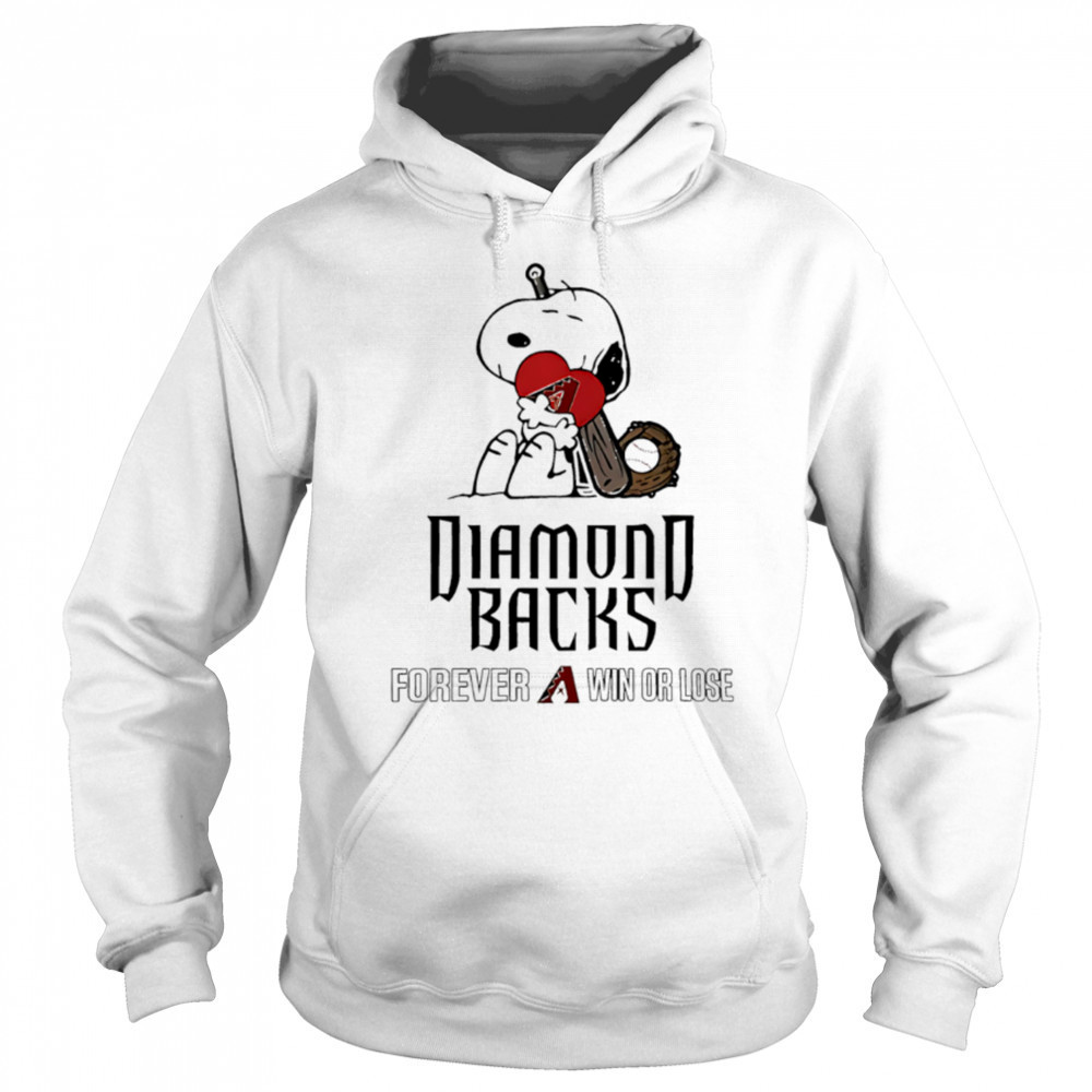 The Peanuts Movie Snoopy Forever Win Or Lose Baseball Arizona Diamondbacks shirt Sweatshirt