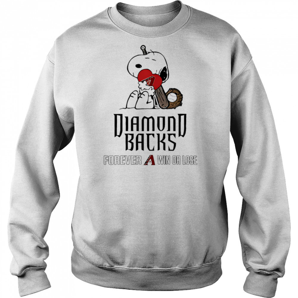 The Peanuts Movie Snoopy Forever Win Or Lose Baseball Arizona Diamondbacks shirt Hoodie
