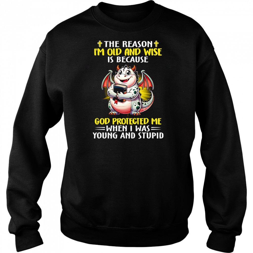 The reason I’m old and wise is because God protected me when I was young and stupid shirt Hoodie