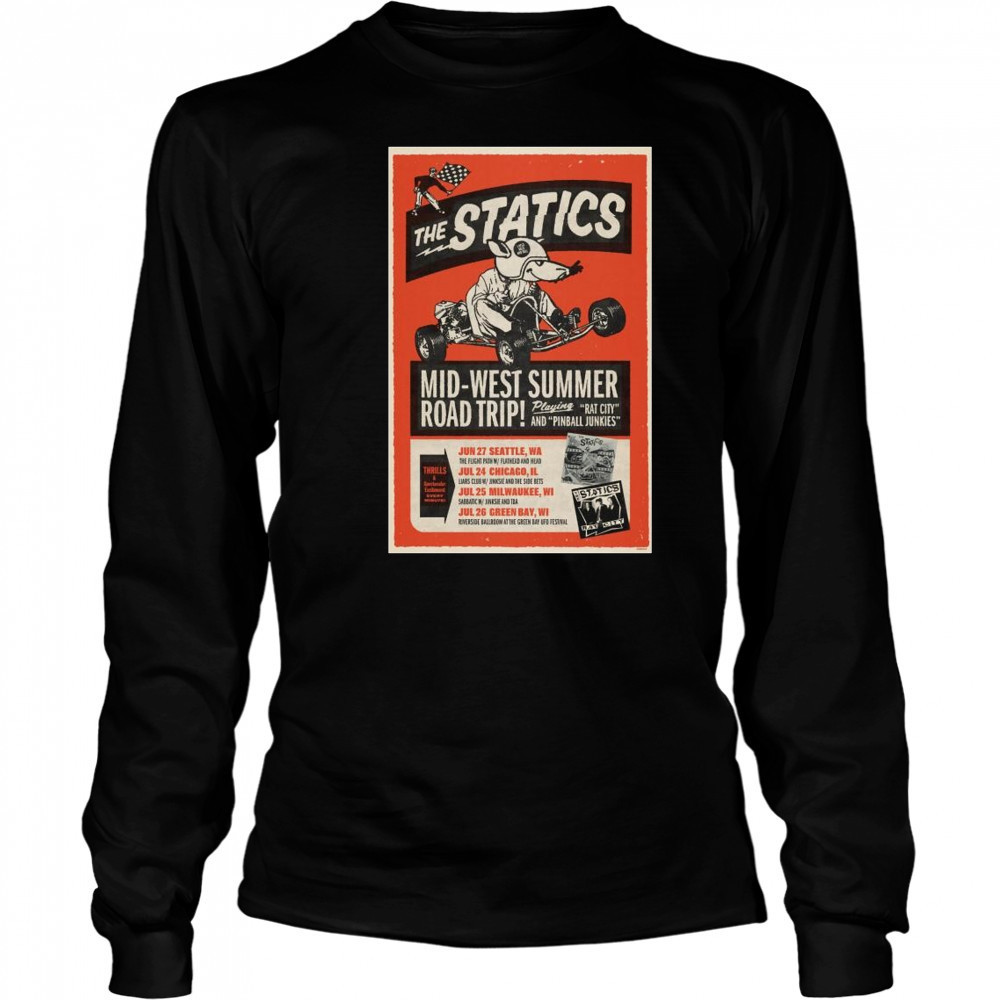 The Statics Mid-West Summer Road Trip in June and July 2025 t-shirt Long Sleeved