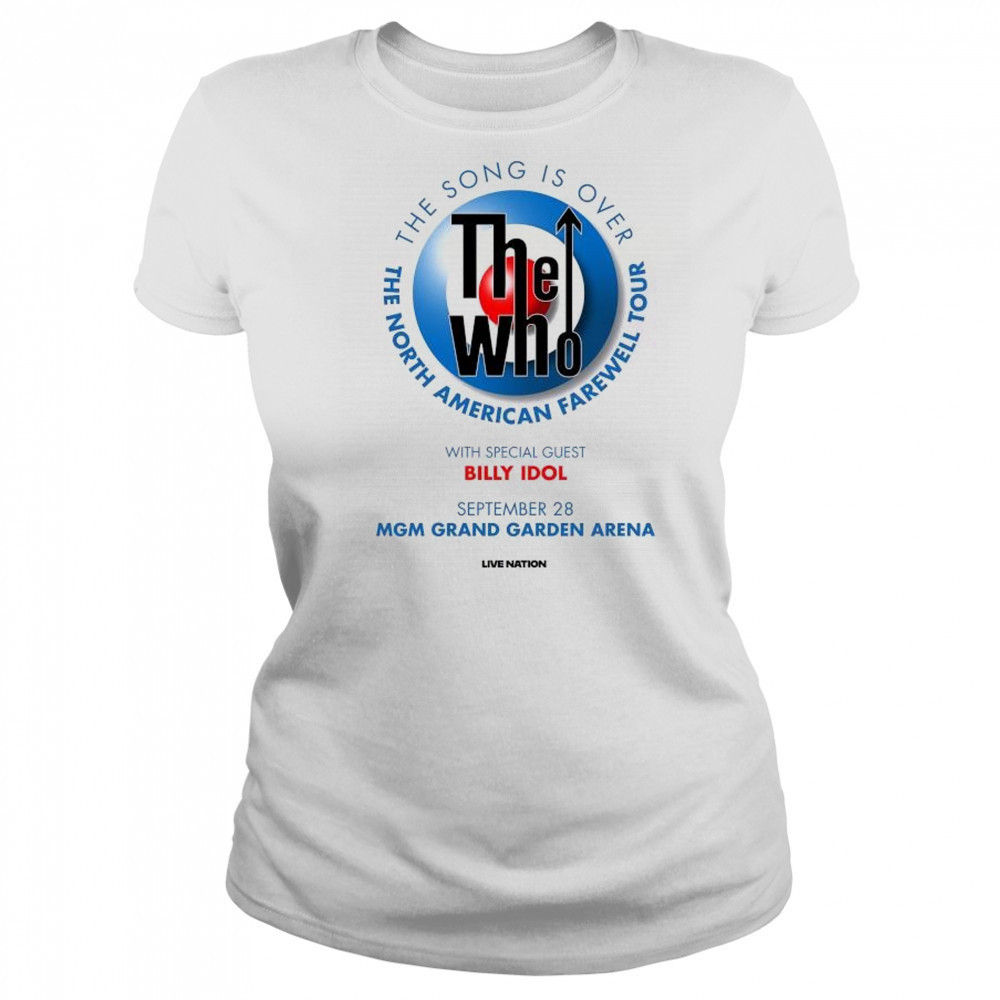 The Who The Song Is Over The North American Farewell Tour with Billy Idol Sept 28 2025 MGM Grand Garden Arena t-shirt Women's T-shirt