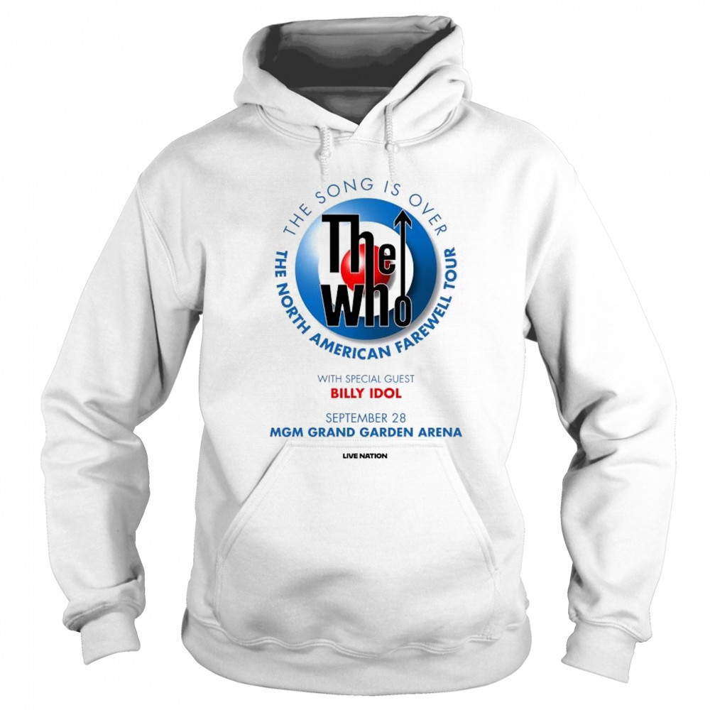 The Who The Song Is Over The North American Farewell Tour with Billy Idol Sept 28 2025 MGM Grand Garden Arena t-shirt Sweatshirt