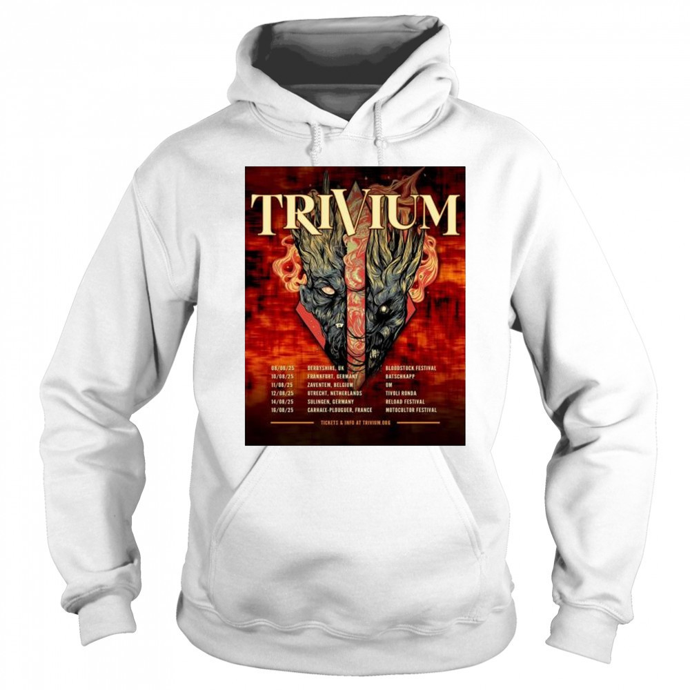 Trivium Band Tour 2025 European Headlining Dates Schedule Tour Dates t-shirt Sweatshirt