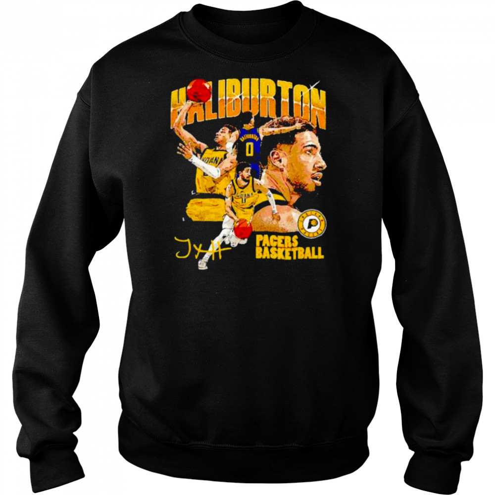 Tyrese Haliburton Indiana Pacers basketball signature collage shirt Hoodie