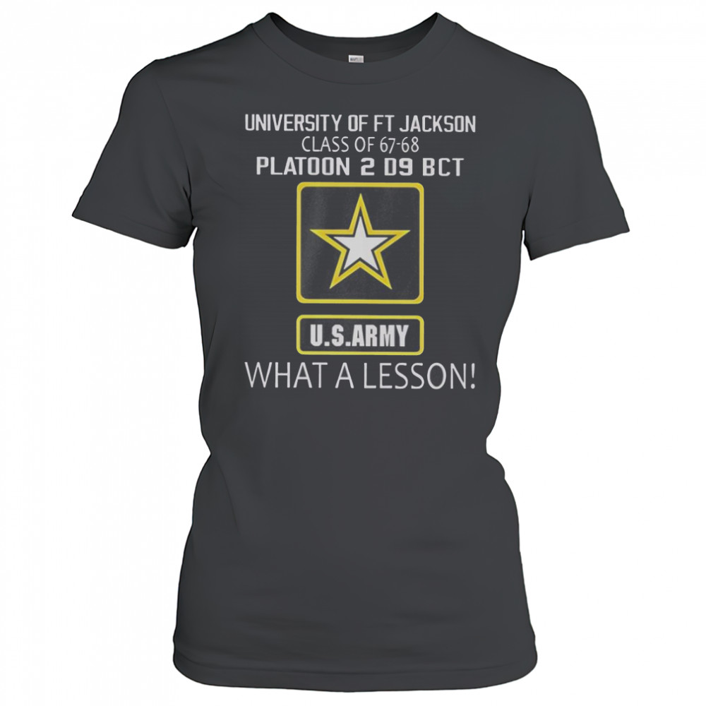 University Of Ft Jackson Class Of 67-68 Platoon 2 D9 BCT Us Army What A Lesson T-Shirt Women's T-shirt