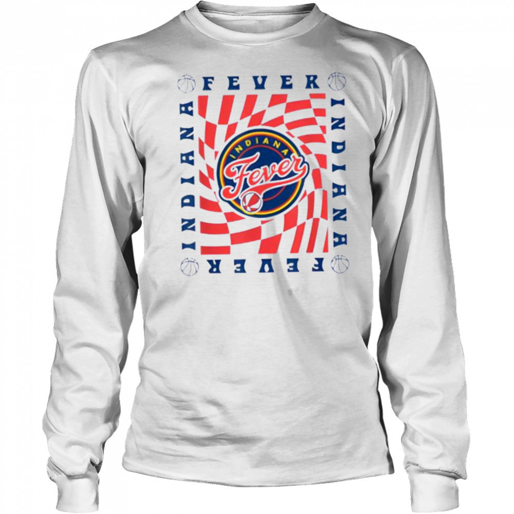 WNBA Indiana Fever Retro Wavy Checkerboard shirt Long Sleeved