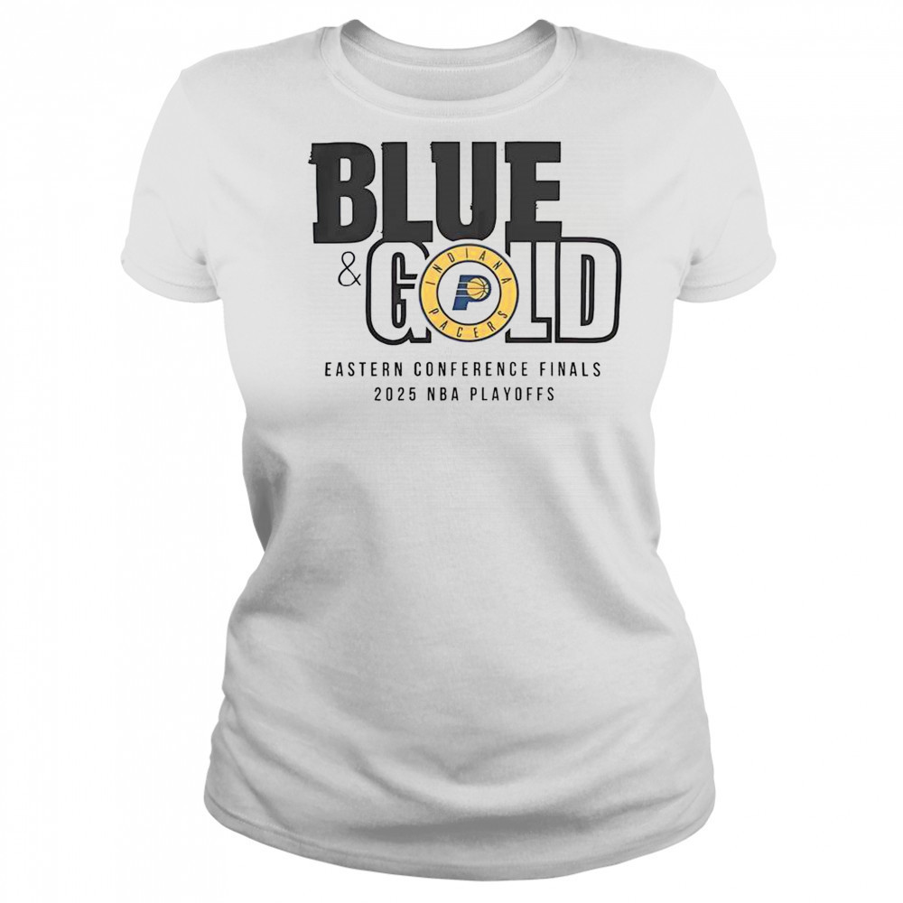 2025 NBA Eastern Conference Finals Indiana Pacers Blue & Gold T-Shirt Women's T-shirt