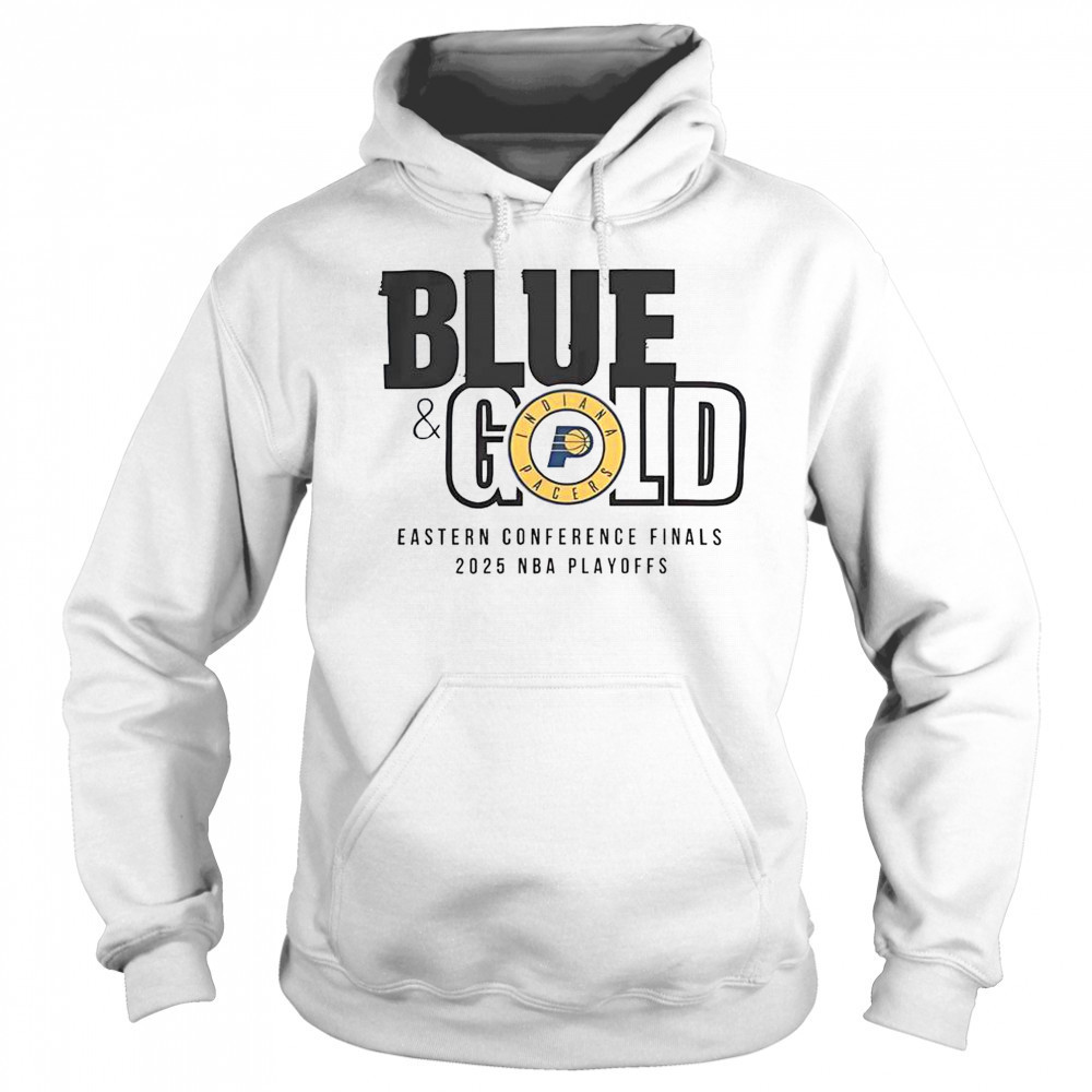 2025 NBA Eastern Conference Finals Indiana Pacers Blue & Gold T-Shirt Sweatshirt