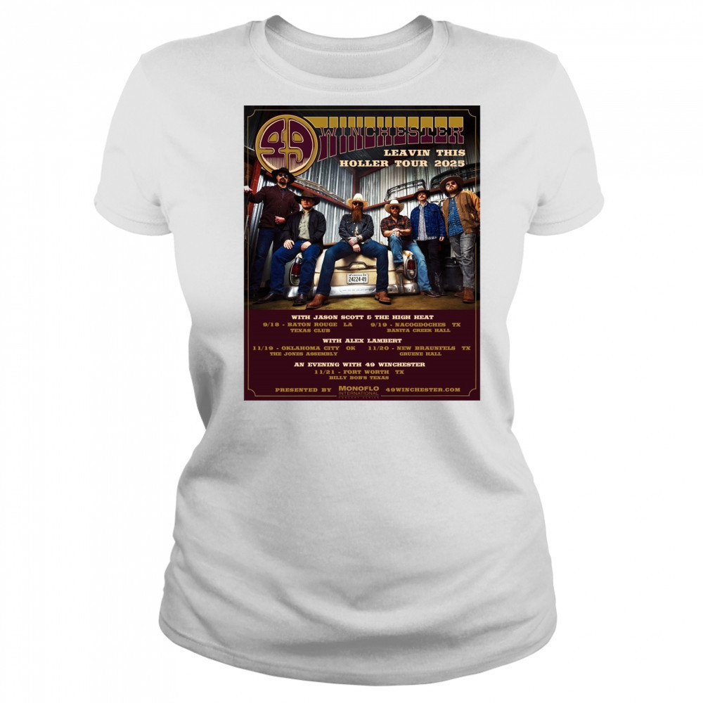 49 Winchester Leavin This Holler Tour 2025 With Jason Scott And The High Heat Poster t-shirt Women's T-shirt