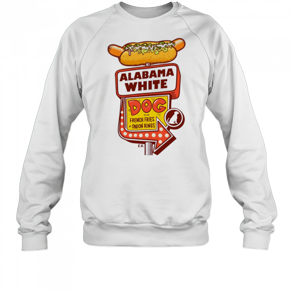 Alabama White dog plush French fries or onion rings shirt Sweatshirt