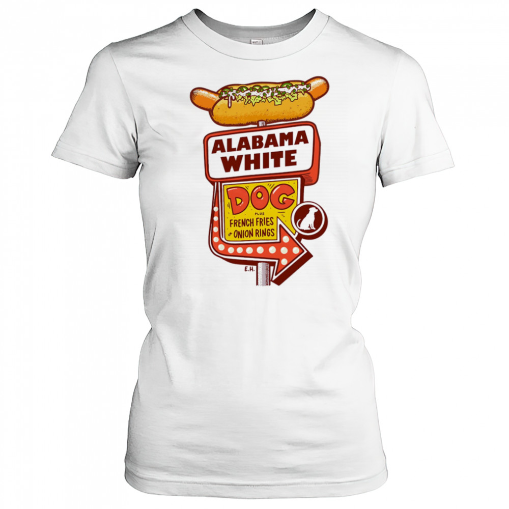 Alabama White dog plush French fries or onion rings shirt Women's T-shirt