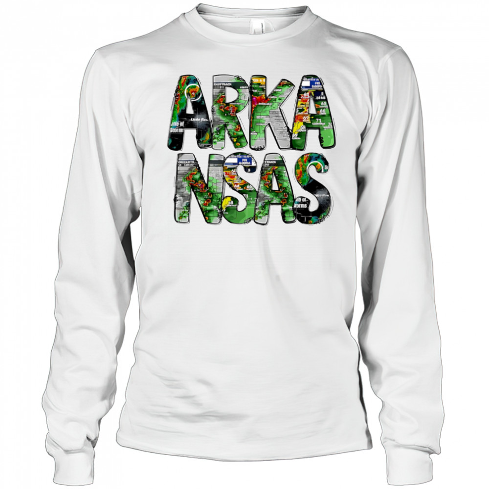 Arkansas Big letter shirt Long Sleeved